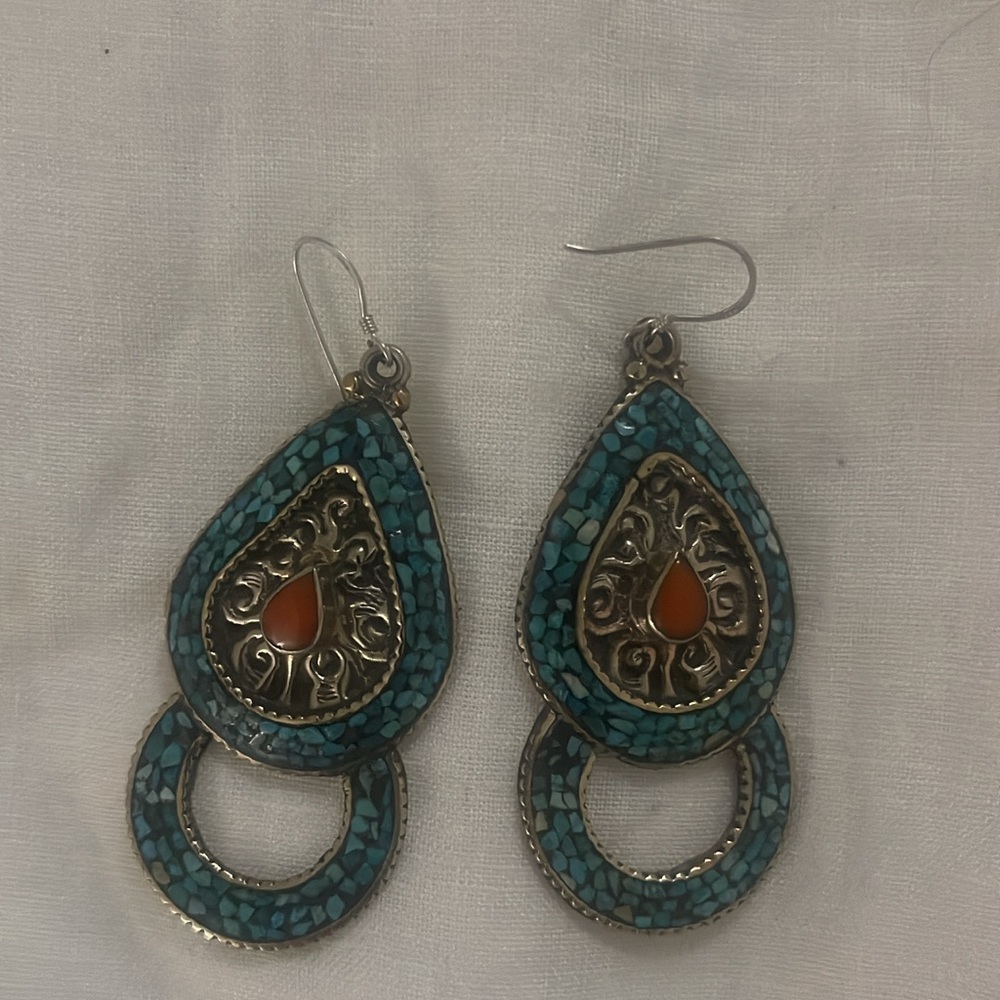 Silver and Turquoise Earrings